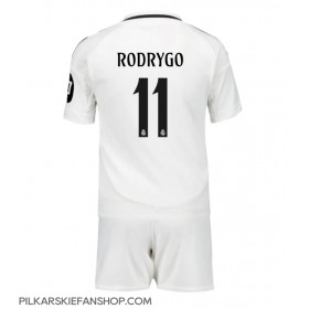 Koszulka piłkarska Real Madrid Rodrygo Goes #11 Strój Domowy dla dzieci 2024-25 tanio Krótki Rękaw (+ Krótkie spodenki)